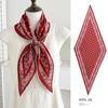 Spring new retro 111 mulberry silk silk scarf fashion temperament silk double crepe lace rhombus scarf accessories