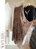 Women's Elegant High-Waisted Floral Pleated Midi Skirt - 2025 Autumn Vintage Style