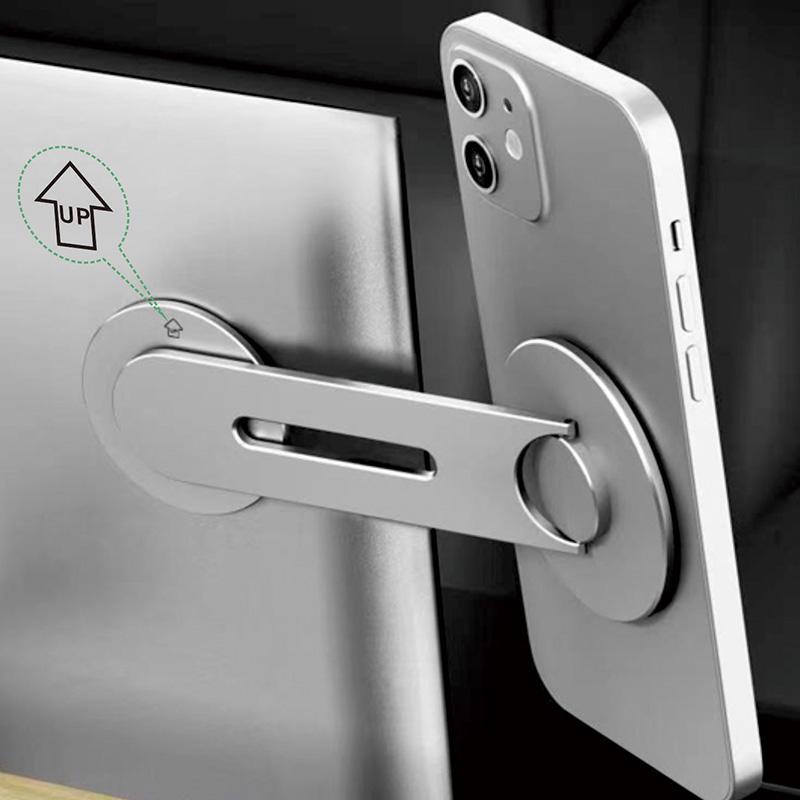 180 Flip Magnetic Phone Holder Magnetic Laptop Side Mount Clip Cellphone Holder
