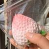 Strawberry Squeeze Toy Soft Stress Ball TPR Slow Rebound Decompression Toy Realistic Pink White Strawberry Shape Portable Fidget Toy