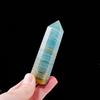 Natural Crystal Wand, Calcite Crystal Towers, Natural Large 6 Faceted Point Wands, Modern Natural Healing Crystal Point Obelisk For Reiki Meditation