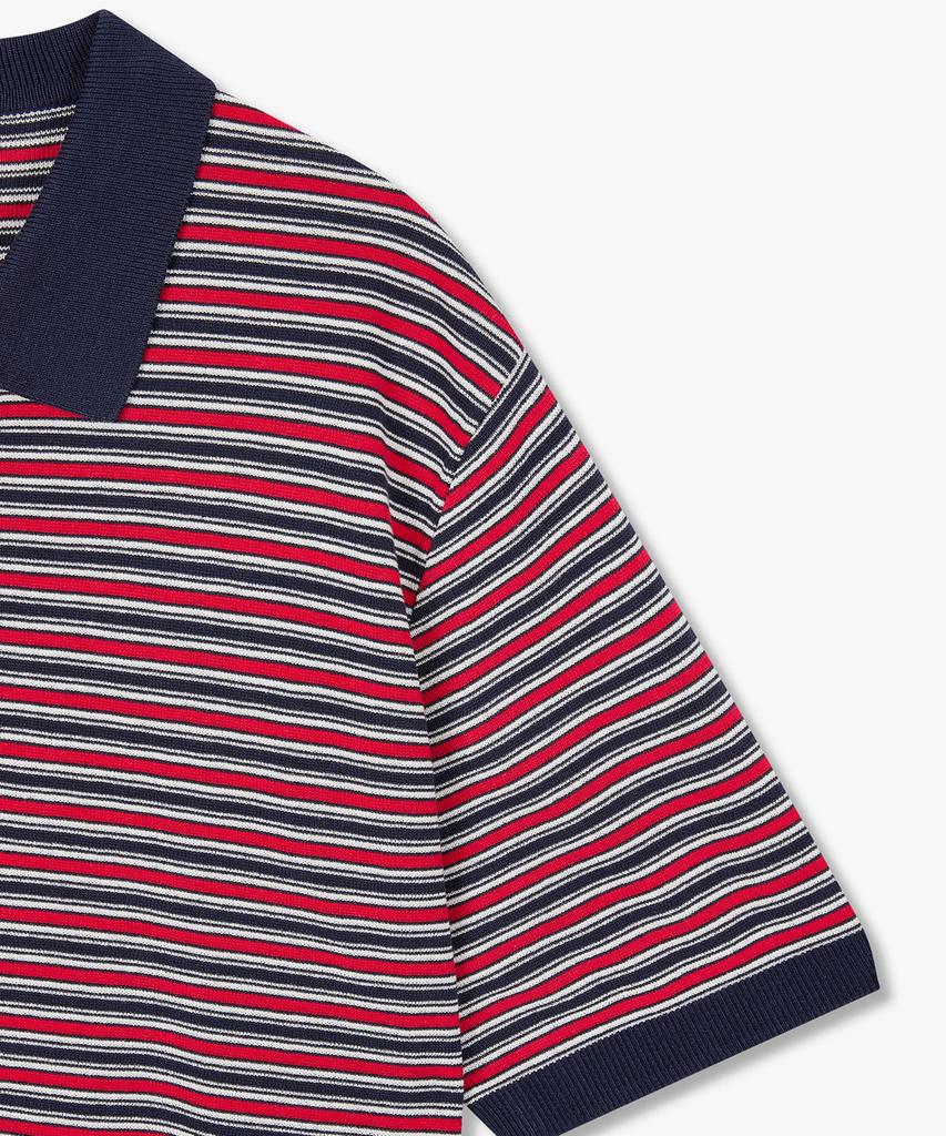 STUDIO TOMBOY [Men] Multi Stripe Collared Knit_Red 9156252212