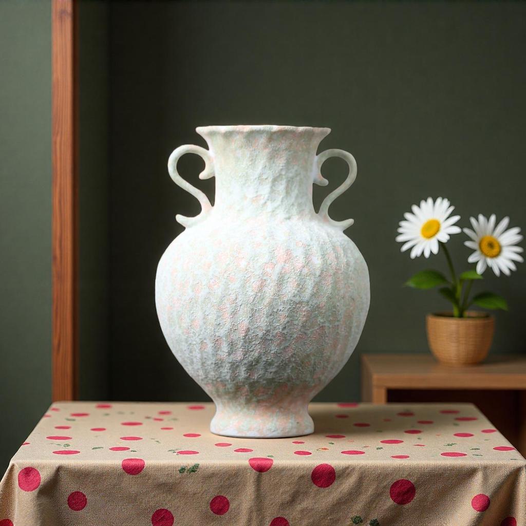 Großkalibrige Retro-Keramikvase für luxuriöse Wohnzimmerdekoration
