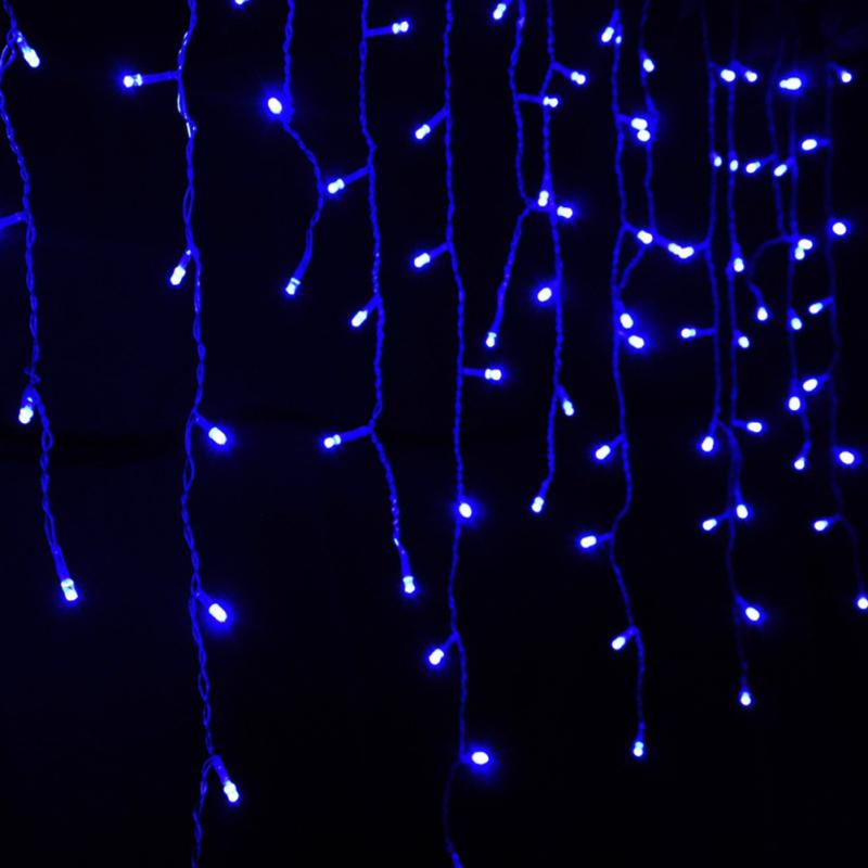 3,5M 96LEDs Tropfenvorhang Eiszapfen Lichterkette für Weihnachts- Außendekoration Europäischer Stecker