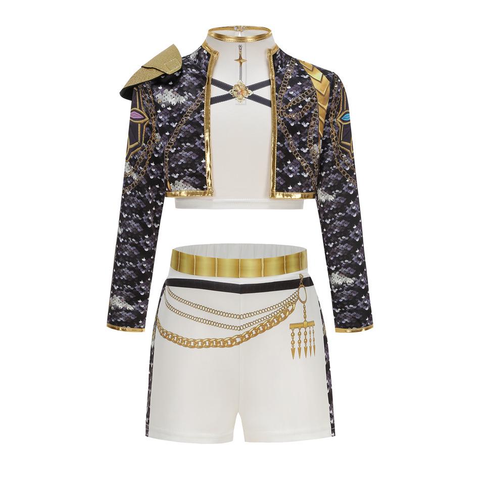 Demon Hunter Team Rumi Zoey K-POP Cosplay Costume Set for Stage Performance