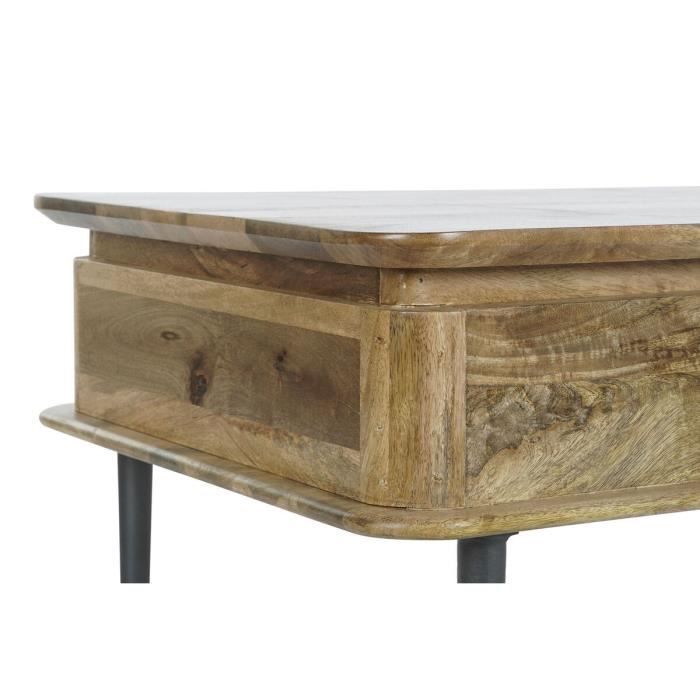 Table basse - Marque - Modèle - Métal - Bois de manguier - 116x60x46 cm