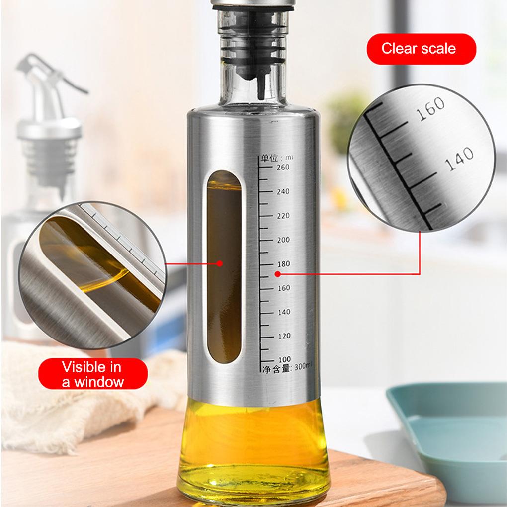 Oil Bottle Seasoning Bottles Container Stainless Steel Kitchen Supply Dispenser Non-slip Storage Tool Sauce for Soy Vinegar
