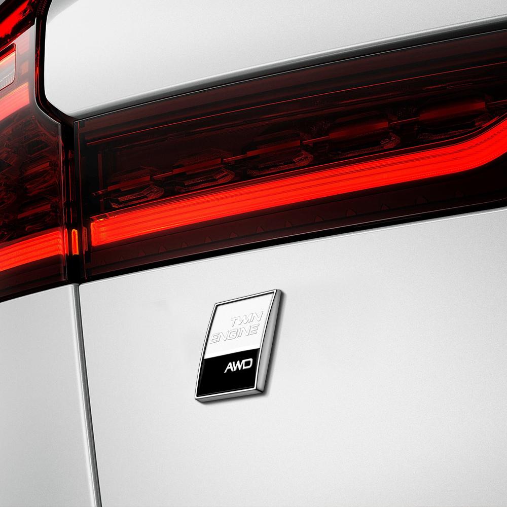 Dual Engine AWD Badge Sticker Luggage Sticker for VOLVO XC90 V90 S90 EM90 XC70 S80 S40 XC60 S60 V60 XC40 S40 Volvo