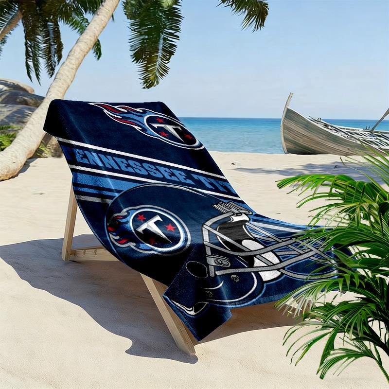 Tennessee Titans Print Beach Towel, Large Soft Quick Dry Towel for Beach Camping Swimming