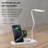 HT-503 Folding 15W Wireless Charger for Phone/Watch/Earbuds with Touch Control LED Table Lamp