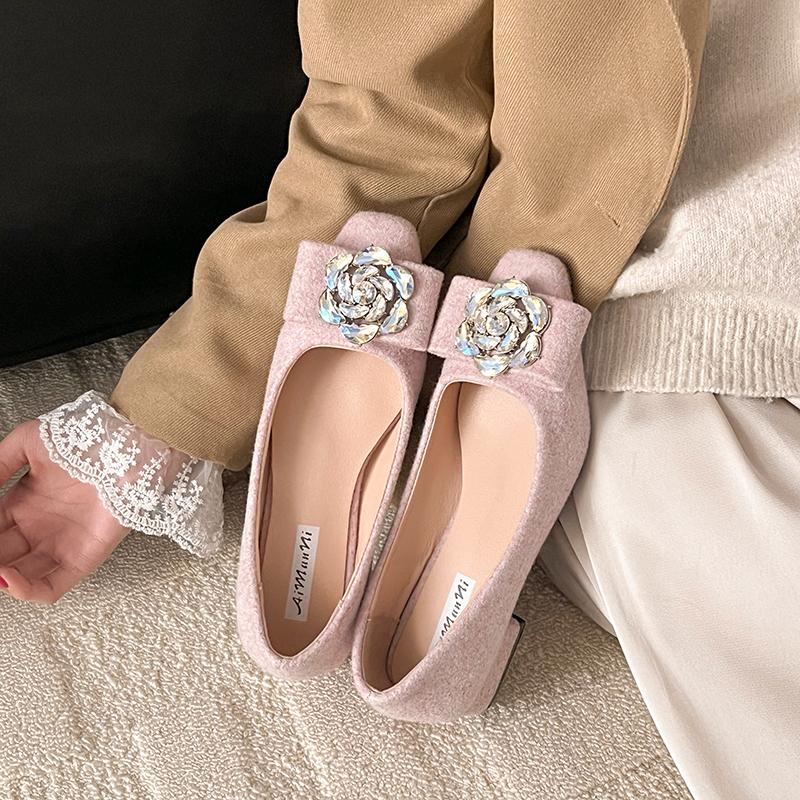 Fashion Flat French small fragrance single shoes women's shoes 2025 new spring gentle fashion comfortable high heels women