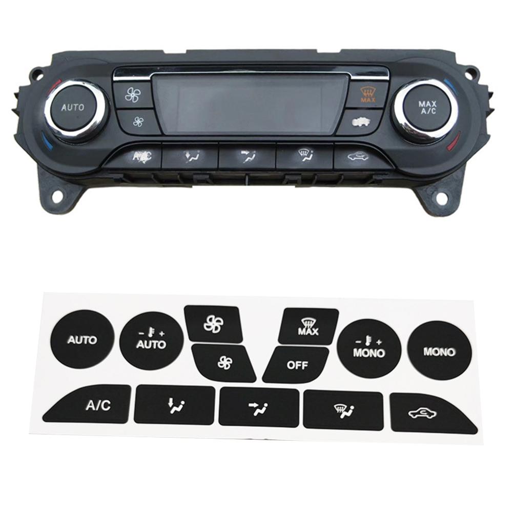 Car Interior Decoration A C Button Repair Stickers Button Repair Decals Black Overlay Firm Fitment Light Penetration Reduction