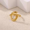 Minimalist Symmetries Rings For Women Gold Color Anillos Infinite Geometry Stainless Steel Jewelry New Elegant Ring Party Gift