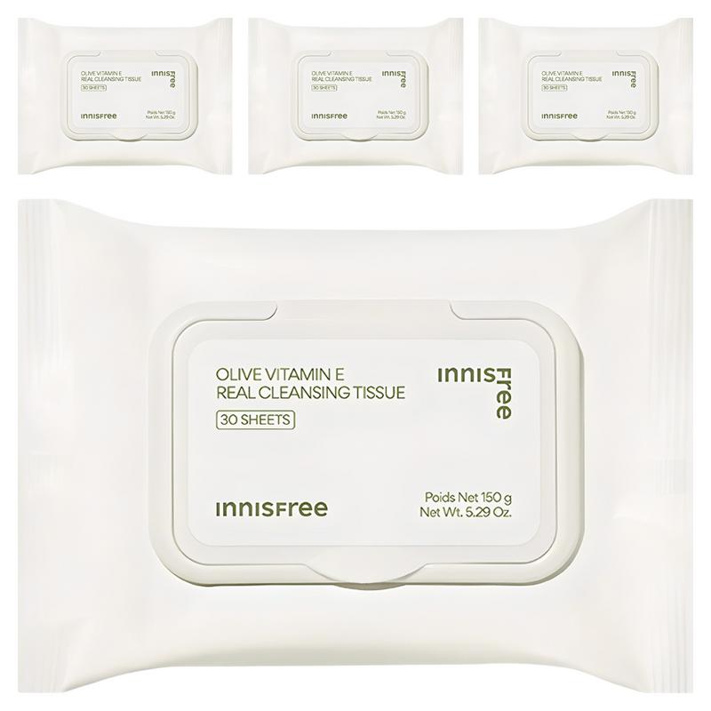 Innisfree Oliwkowe chusteczki oczyszczające, 30 sztuk, 4 opakowania