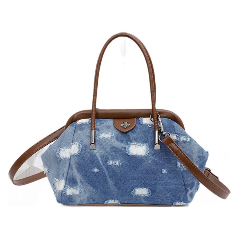 New bag 2025 winter new denim portable shoulder fashion women's shoulder bag student