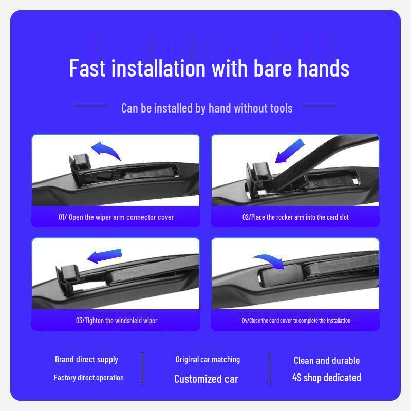 Frameless Silent Wiper Blade for Dongfeng Xiaokang EC36 C36 New Energy Vehicles