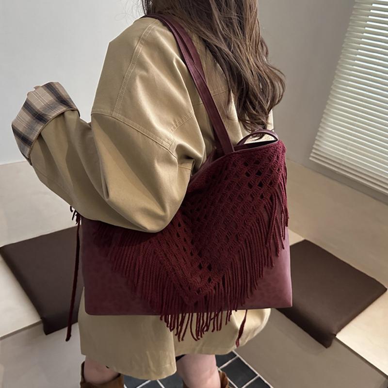 Bolsa de Palha Tecida Bolsa Feminina Bolsas de Ombro de Couro Moda Bolsas Tote de Grande Capacidade Bolsas Transversais Bolsas de Mensageiro de Viagem