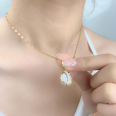 Necklace Does Not Fade Women's Summer Tulip Titanium Steel Necklace Versatile Accessories Niche Design High-end Necklace