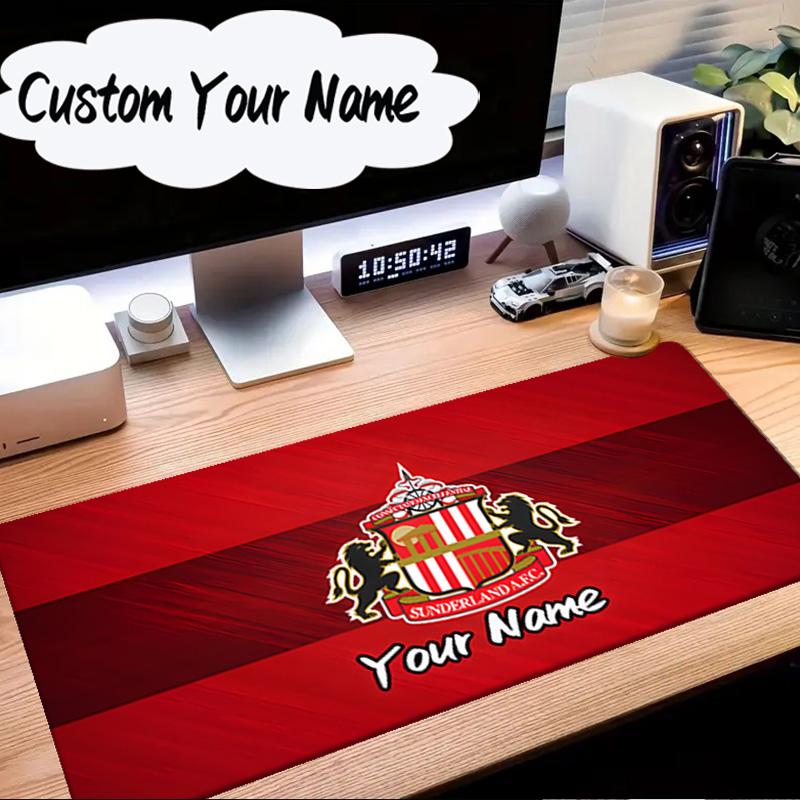 Custom Name Mouse Pad Sunderland Football Mouse Pad Desk Mat, Non-Slip Rubber Backer Pad For Computer Notebook Gaming Mouse Pad Birthday Gift