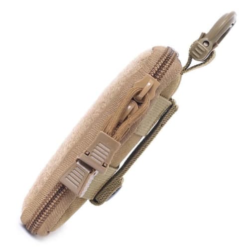 LTG Belt Pouch with Small Item Holder, Coin Purse, Card Case, Short Wallet, Carabiner, Military, Airsoft, Camping, Outdoor, Medical Pouch, Emergency S