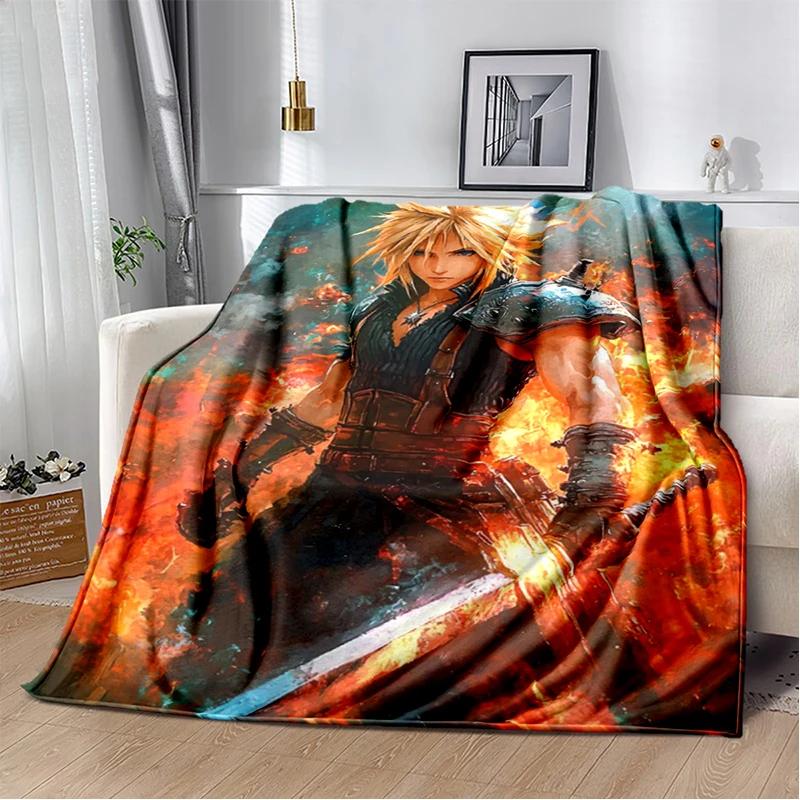 New Style Cloud Tifa Aerith Final Fantasy Games Sephiroth Blanket,Soft Throw Blanket for Home Bedroom Bed Sofa Cover Kids