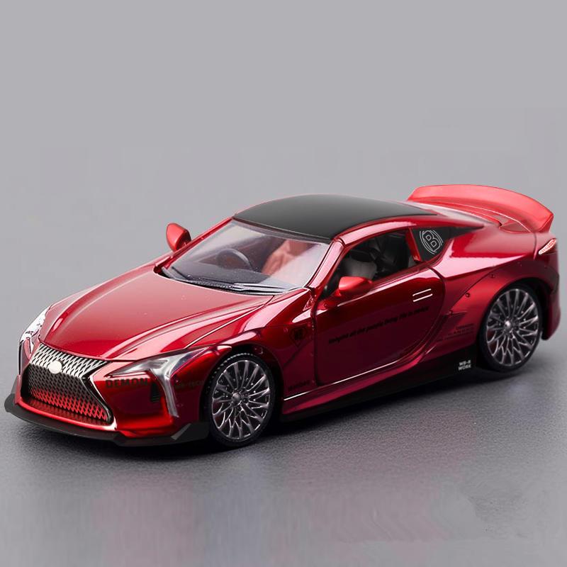 1/32 LEXUS LC500 Alloy Sports Car Model Diecast Metal Toy Racing Vehicle Car Model Simulation Sound and Light Collection Children Gift