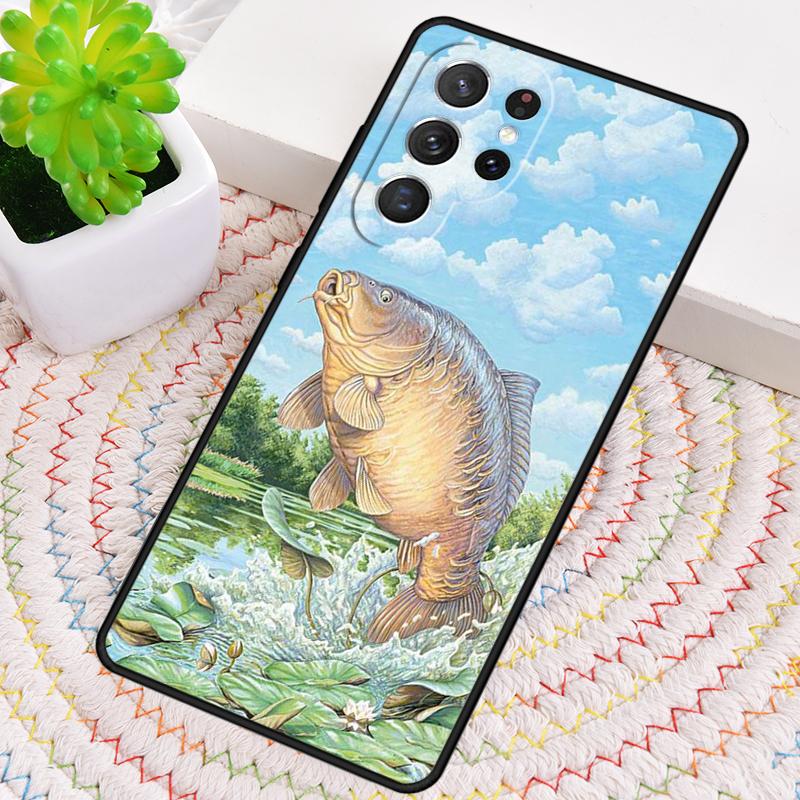CARP FISH FISHING Phone Case for Samsung Galaxy Note 10 Pro S26 Ultra S23 S24 FE S25 S21 S22 PLUS Shockproof Cove
