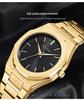 BESTWIN Men's Waterproof Quartz Watch with Butterfly Double Snap Closure