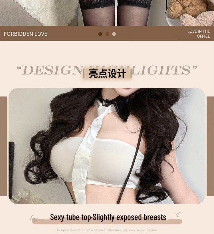 Sassy Instructor Role Play Patent Leather Lingerie Set