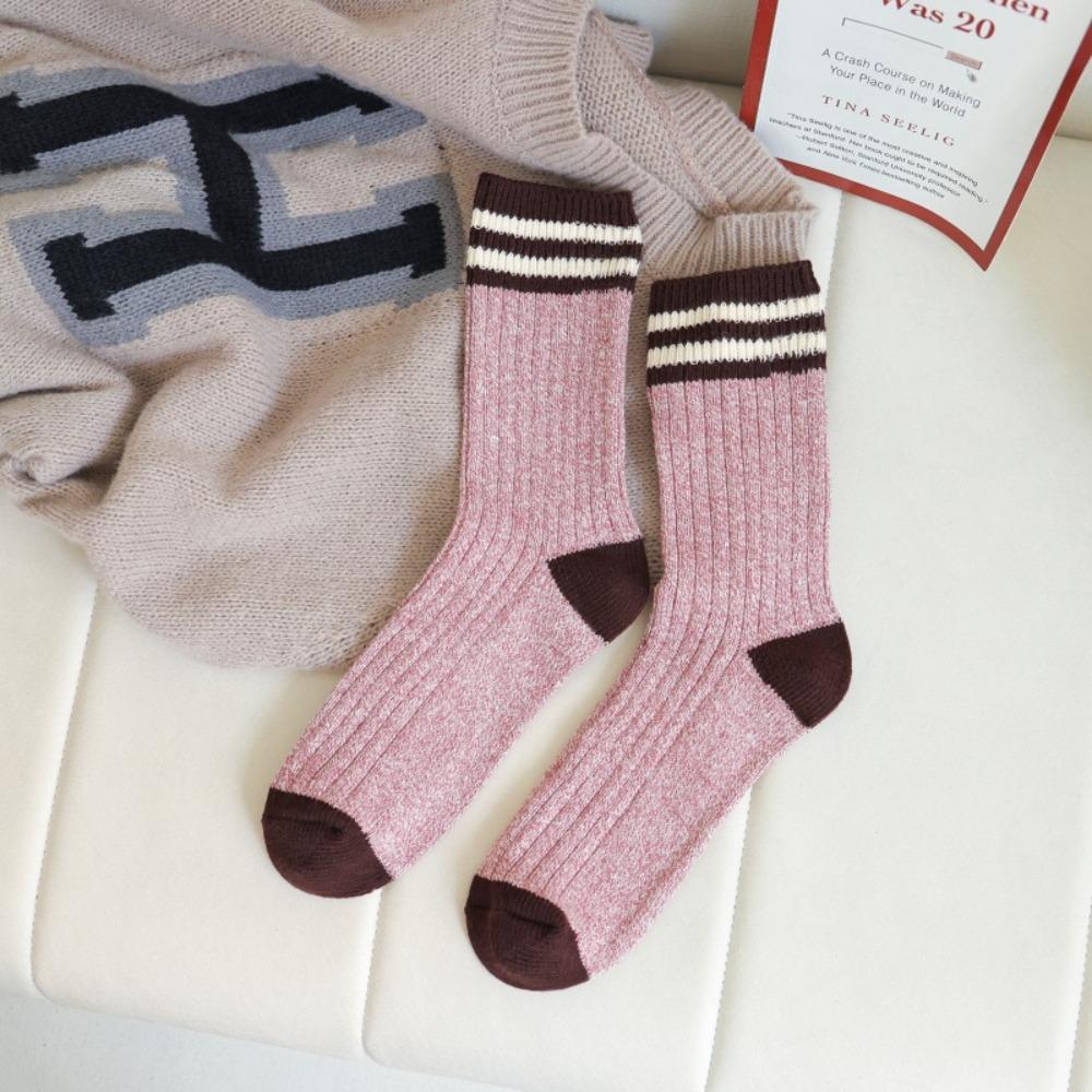 Pure Cotton Middle Tube Socks Thickened Snow Boot Socks Fashion Winter Socks Gift