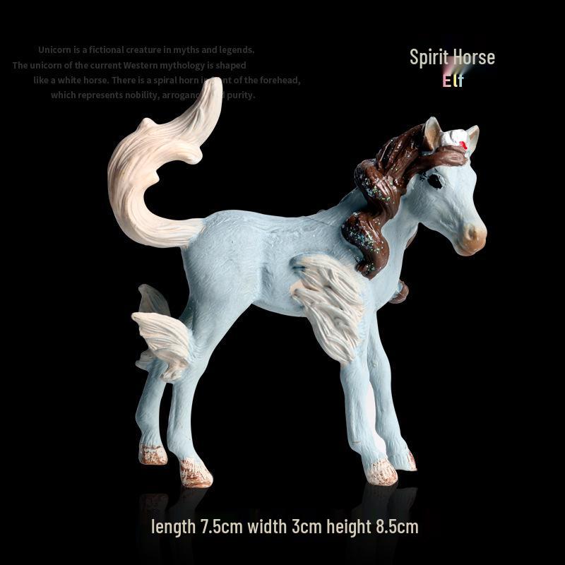 European Mythical Pegasus Unicorn Toy Model: Elf, Mythical Creature, Magic Beast 