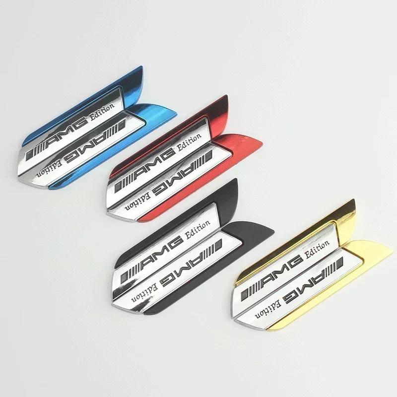 2 Stück Autoaufkleber Auto Blattbrett Dekorative Aufkleber für AMG Mercedes Benz A C E R M Klasse CLA GLA C180 W204 W210 W124 W205 W203