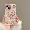 Ins 3d Colorful Stars Pink Girly Case For Iphone 14 Pro Max 13 12 11 Xr X Xs Max Protective Cases Soft Skin Phone Cover