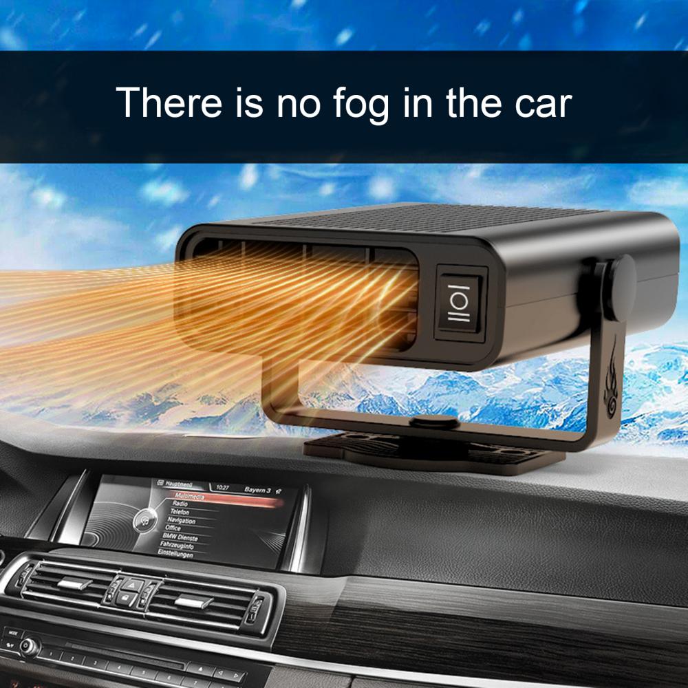 Portable Fan Car Heater Winter Electric 12/24V Windscreen Defroster Demister