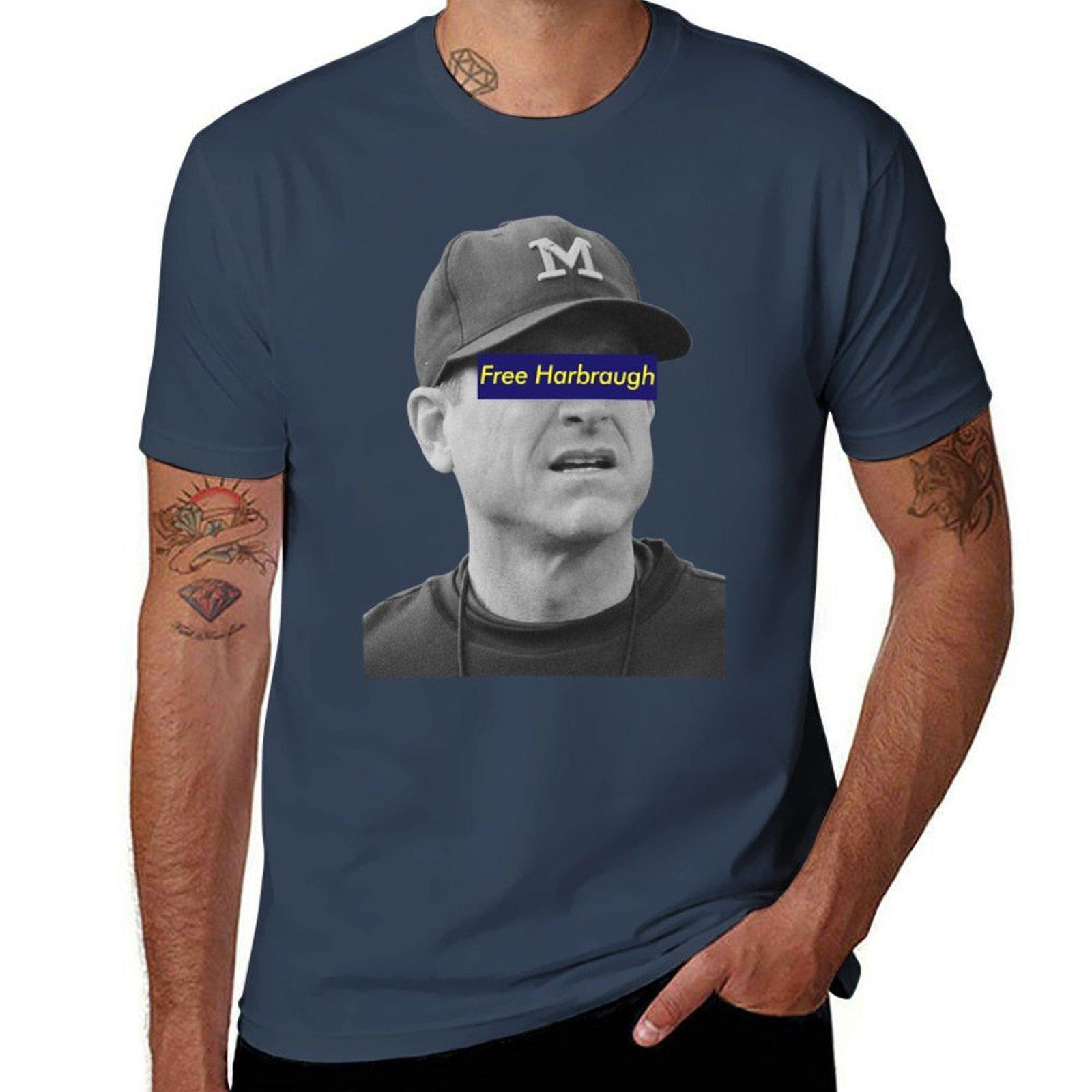 Free Harbaugh Tshirt Casual All Match Tee Shirt For Unisex S