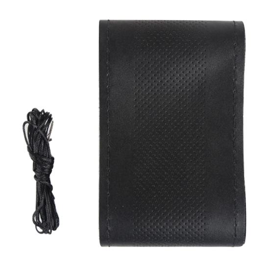

Cowhide Leather Anti-skid Auto Steering Wheel Cover DIY Sewing Car Accessories