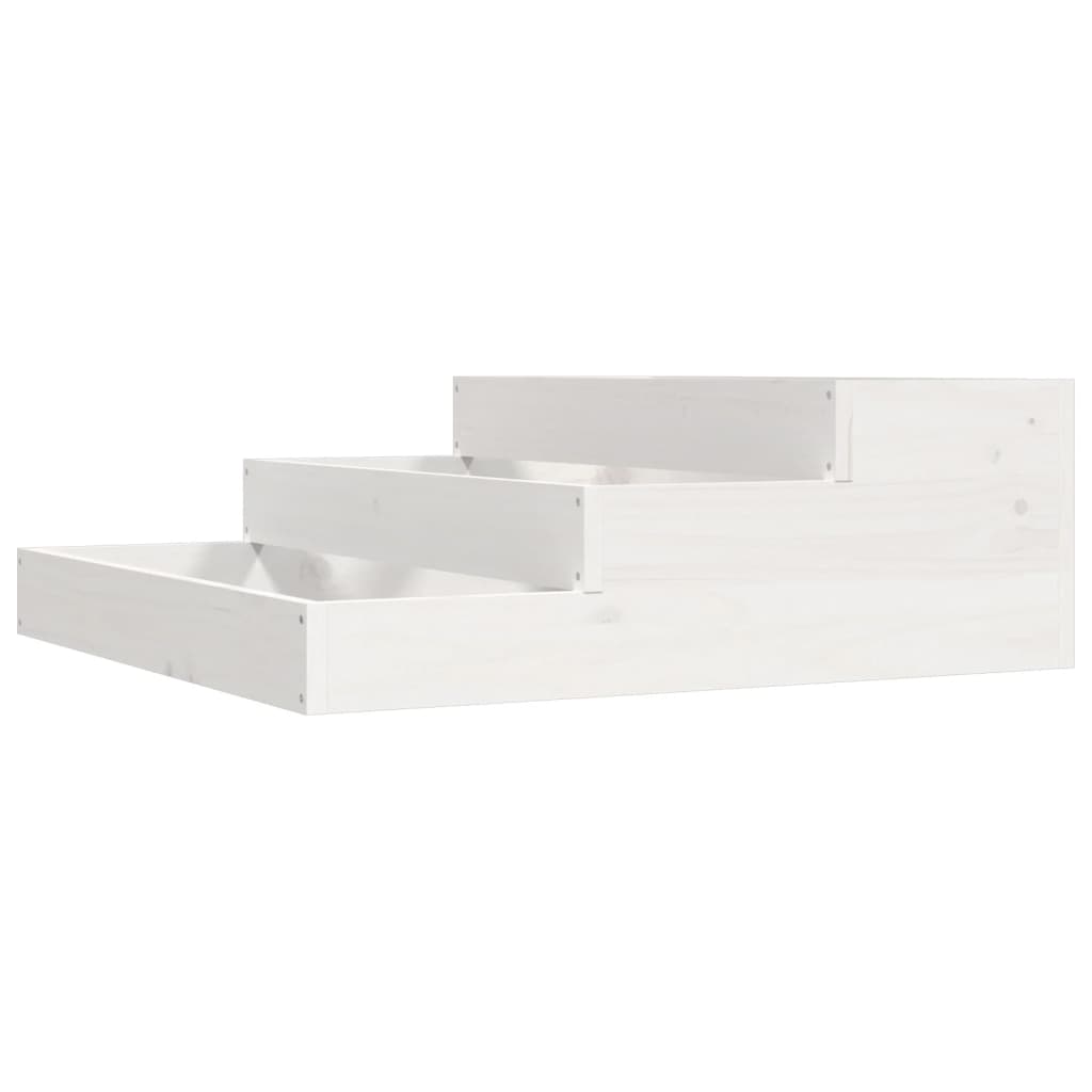 Planter Box White 78x78x27 Cm Solid Pine Wood