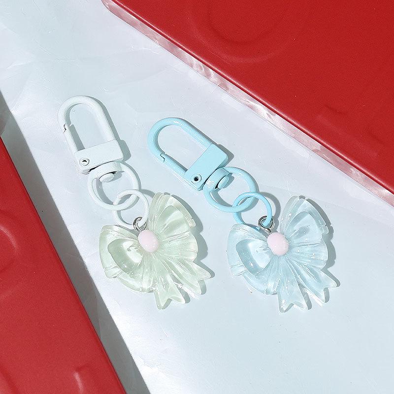 Colorful Bow Keychain Women's Fashion: Cute DIY Pendant and Bag Charm
