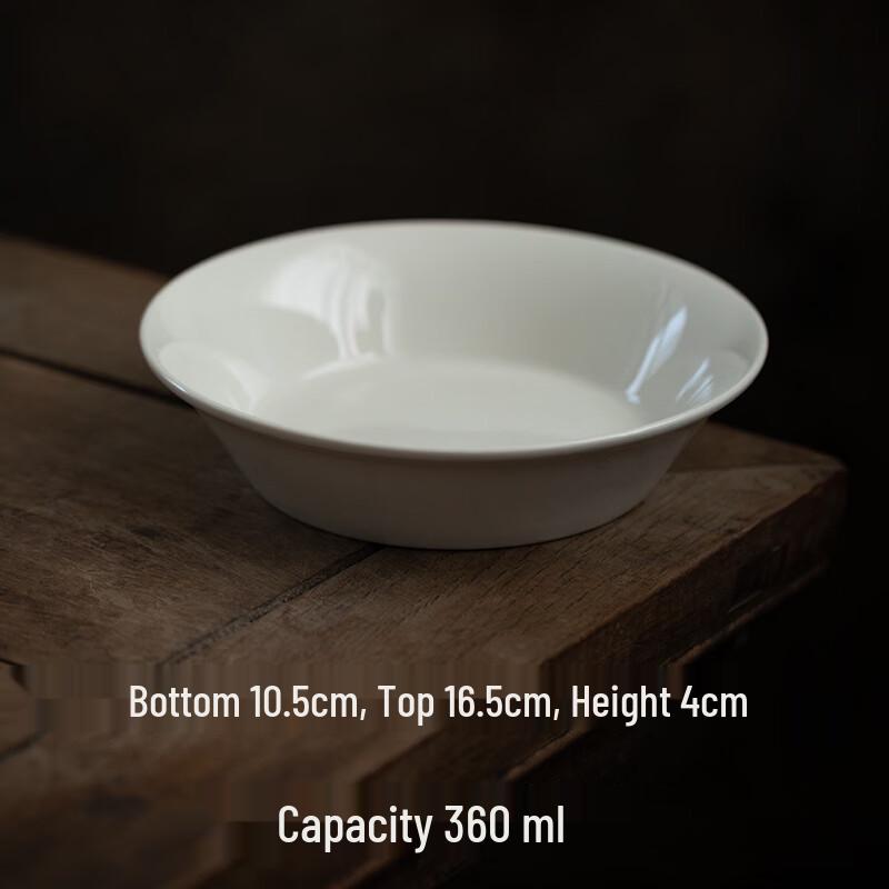 Ru Han Bone Porcelain Boat-Shaped 3-Compartment Serving Plate