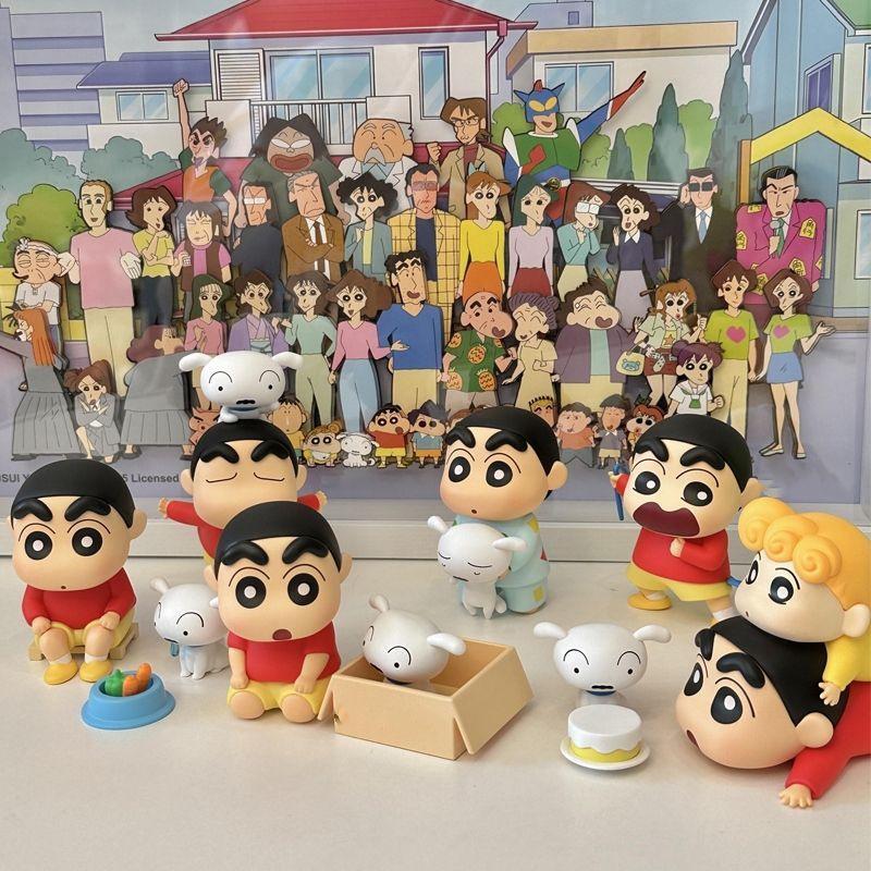Crayon Shin-chan Little White's Daily Life Nohara Shiro Action Figure Desktop Ornaments Anime Doll Peripheral Toy Gift