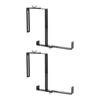 2Pcs Railing Planters Hooks Bird Feeder Hangers Railing Flower Holder Plant Hanger for Patio Porch Fence Railing Flower Baskets