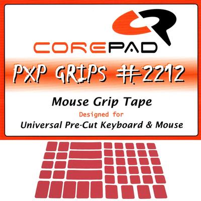 Corepad PXP Grips Universal Keyboard Mouse Grip Tape for Keyboard Mouse Pre-Cut & & [] (Red)