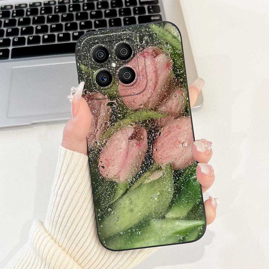 For Honor X6 X8 5G Case Popular Flower Bowknot Soft Silicone Shockproof Bumper For HonorX8 HonorX6 TFY-LX1 VNE-LX1 VNE-N41 Cover