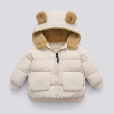 Autumn Winter Warm Outerwear Girl Boy Hooded Fleece Down Jackets Casual Jacket Children Baby Thicken Coats