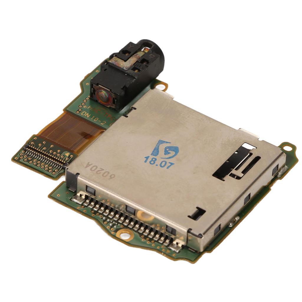 Game Cartridge Card Slot Replacement Reader Tray Game Cartridge Socket Board with 3.5mm Headphone