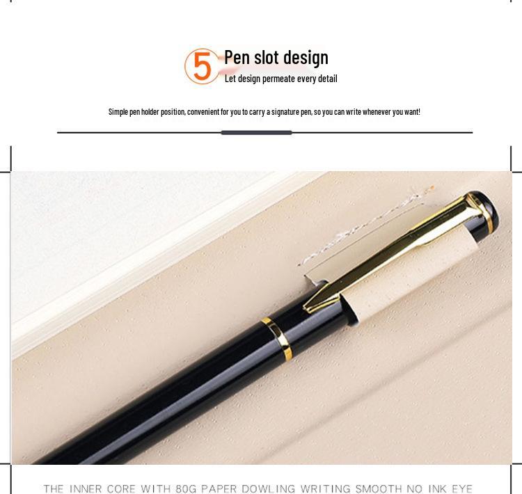 Magnetic Buckle PU Leather Business Notebook with Card Slot - Retro Style, Thickened Pages, Printable Stationery