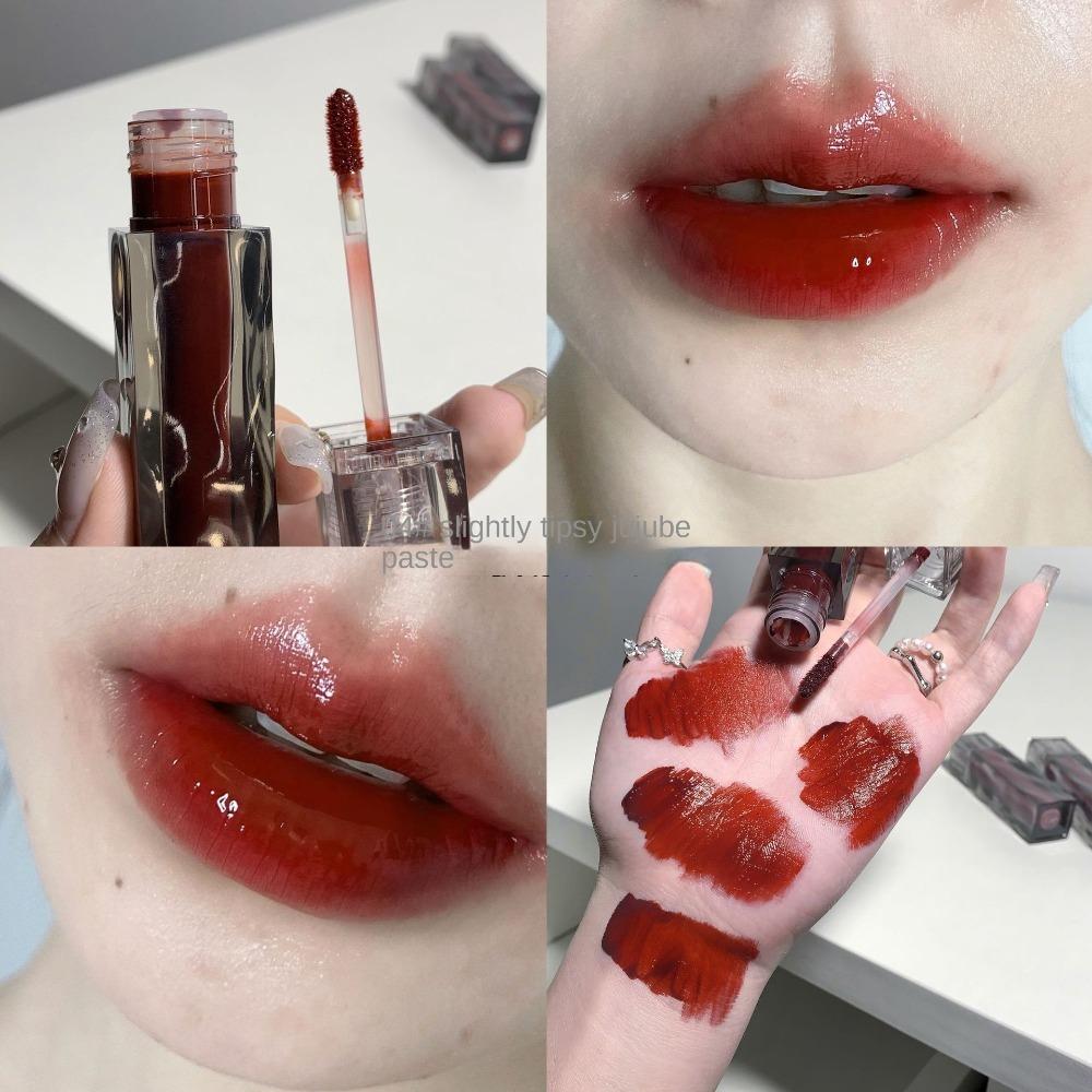 Sexy Red Lip Tint 6 Color Dyeing Lip Gloss Long Lasting Non-Stick Cup Lip Stick Summer New Glass Lip Glaze Makeup