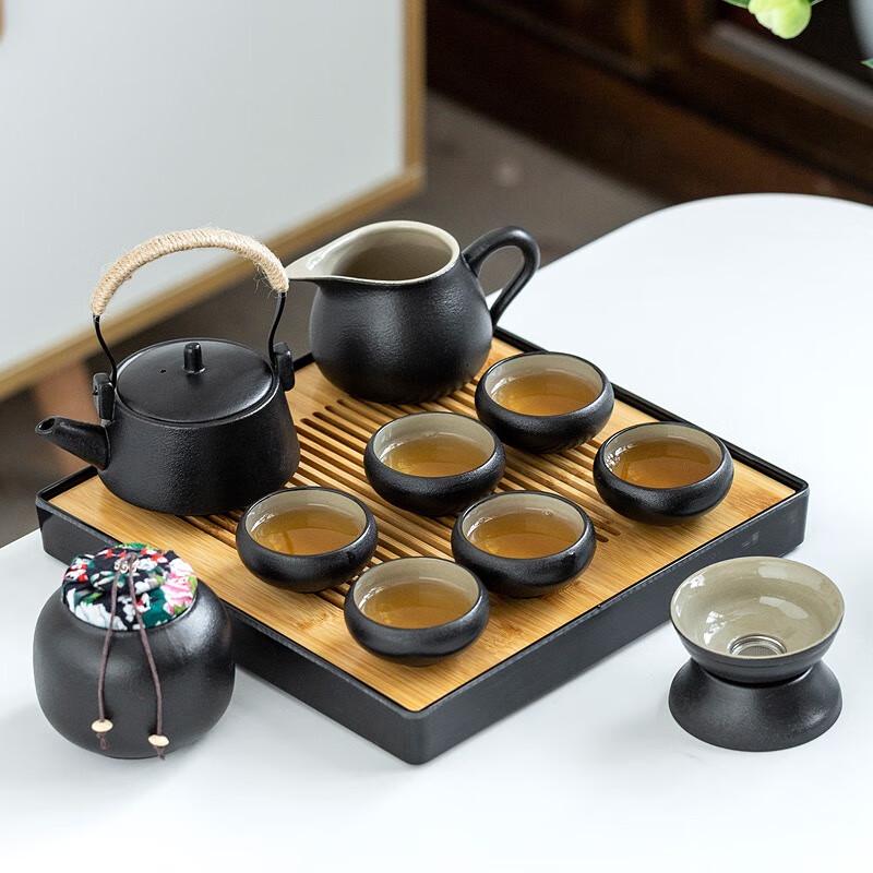 Japanese Style Black Pottery Kung Fu Tea Gift Set