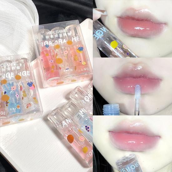 3g Lip Gloss Gentle Texture Moisturizing Mini Transparent Lip Glaze Supplies for Girl