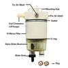 Oil Fuel Water Separator Set Turbine Diesel Engine Racor Filter NPT ZG1/4-19 For R12T 140R  S3240 R12S R12P